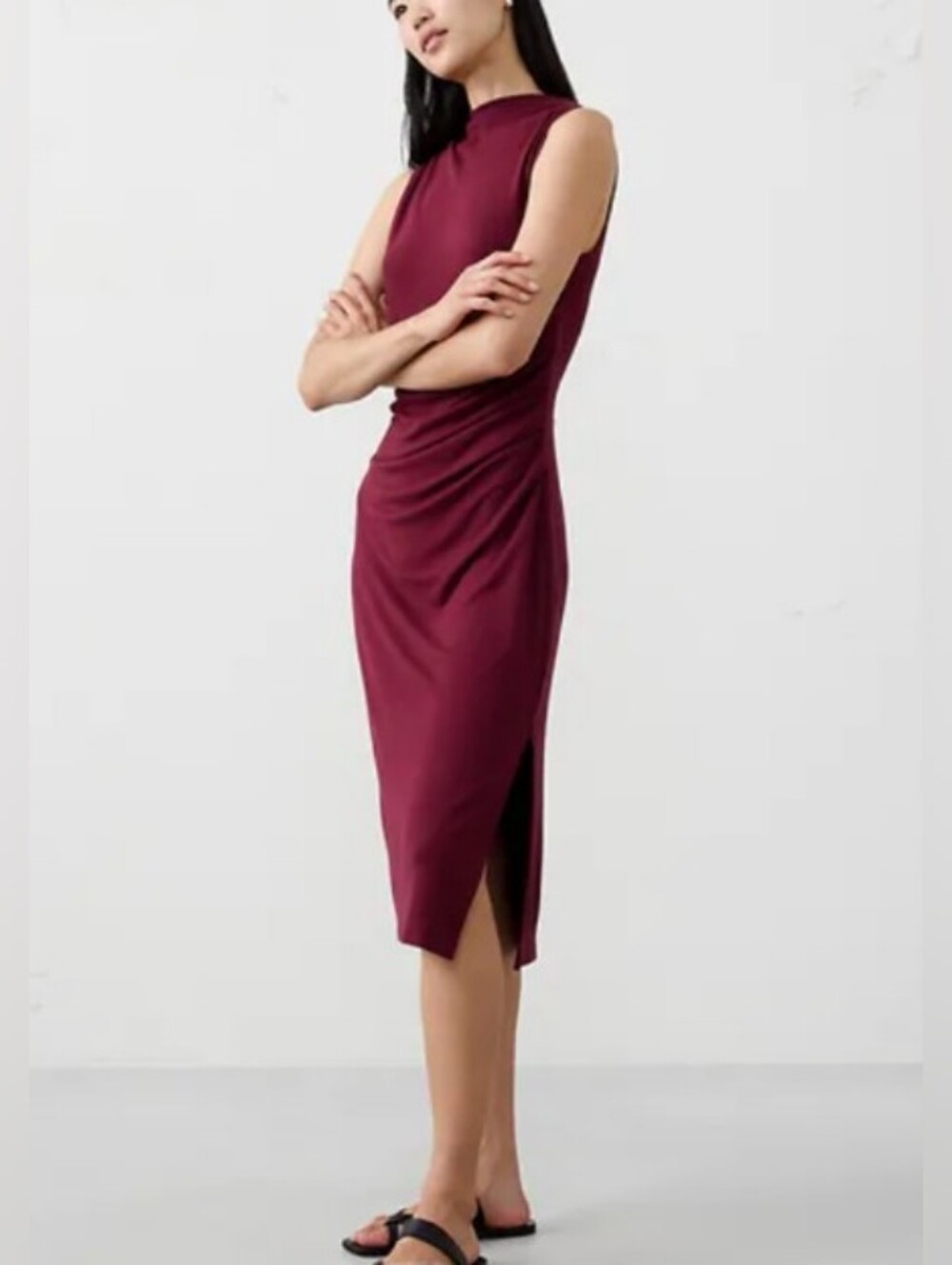 Banana Republic Soft Luxe Bateau-Neck Maxi Dress